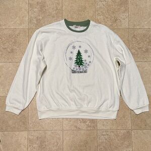 Christmas Tree Snow Globe Sweatshirt XL